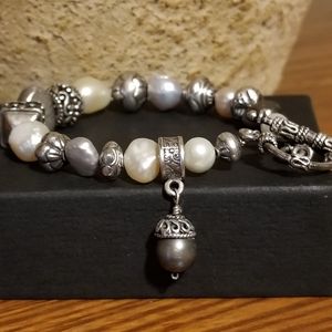 Silpada Sterling Silver & Pearl Bracelet